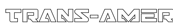 Trans-America font preview