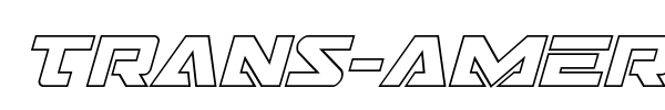 Trans-America font preview