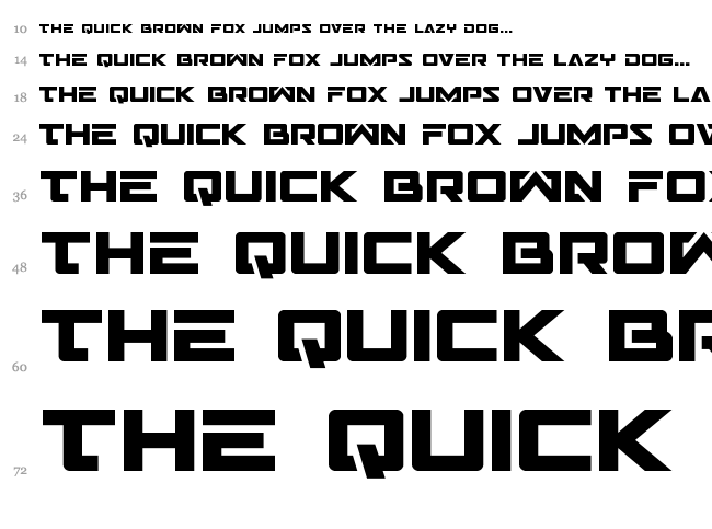 Trans-America font waterfall
