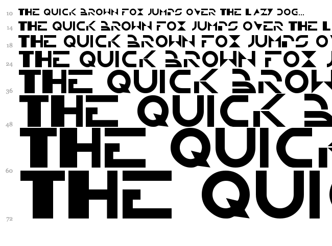 Tron font waterfall