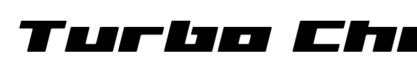 Turbo Charge font preview
