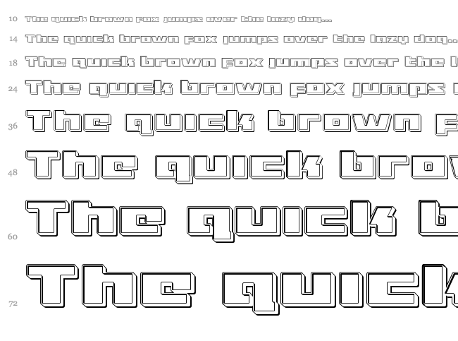 Turbo Charge font waterfall