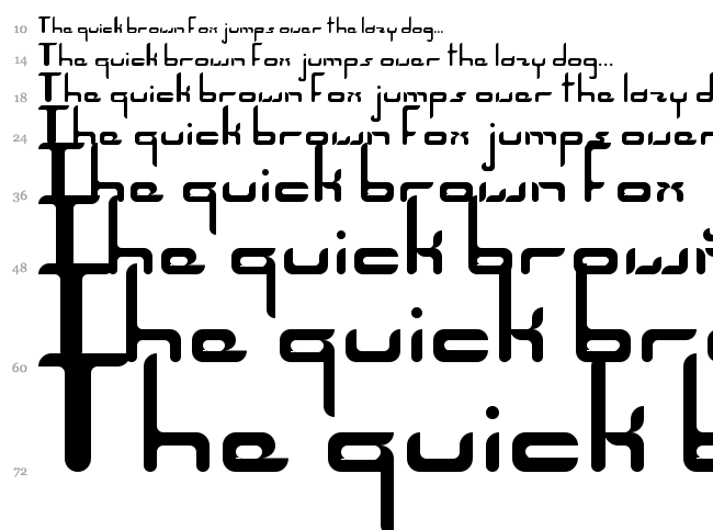 Unica font waterfall