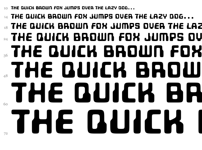 Unicephalon font waterfall