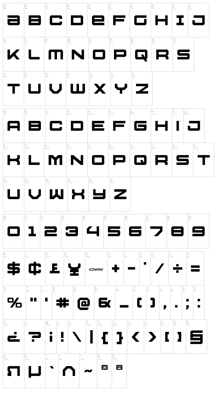 USS Dallas font map