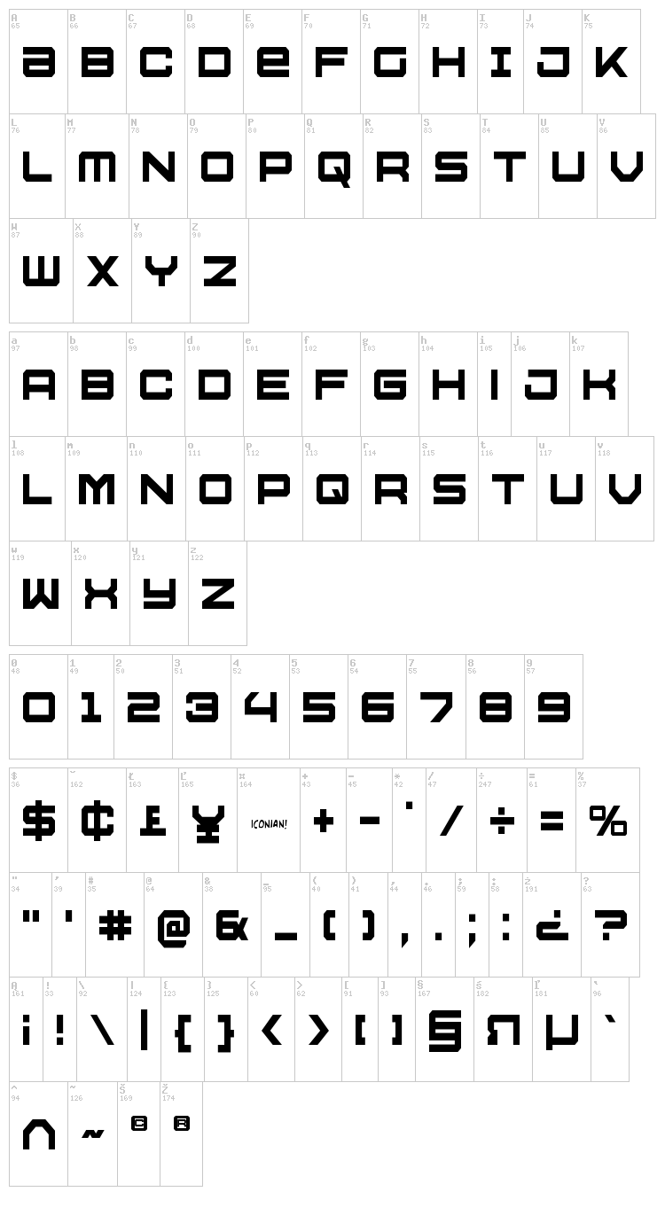 USS Dallas font map
