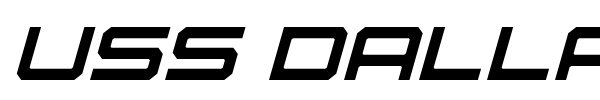 USS Dallas font preview