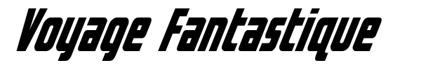 Voyage Fantastique font preview