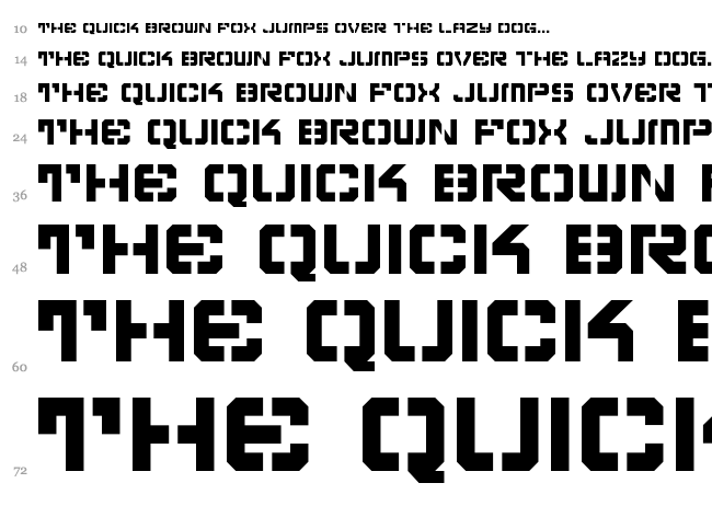 Vyper font waterfall