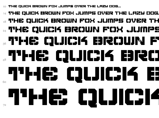 Vyper font waterfall