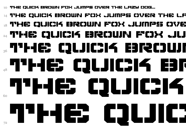 Vyper font waterfall