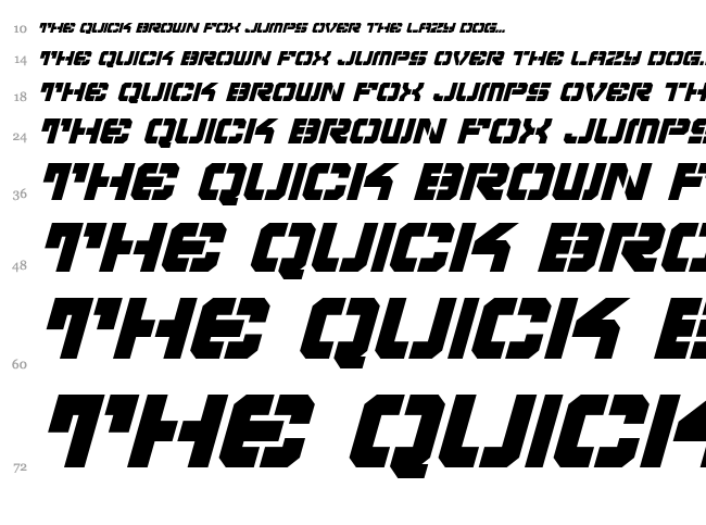 Vyper font waterfall