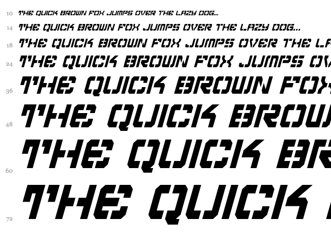 Vyper font waterfall