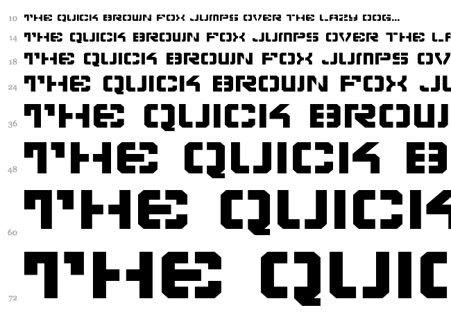 Vyper font waterfall