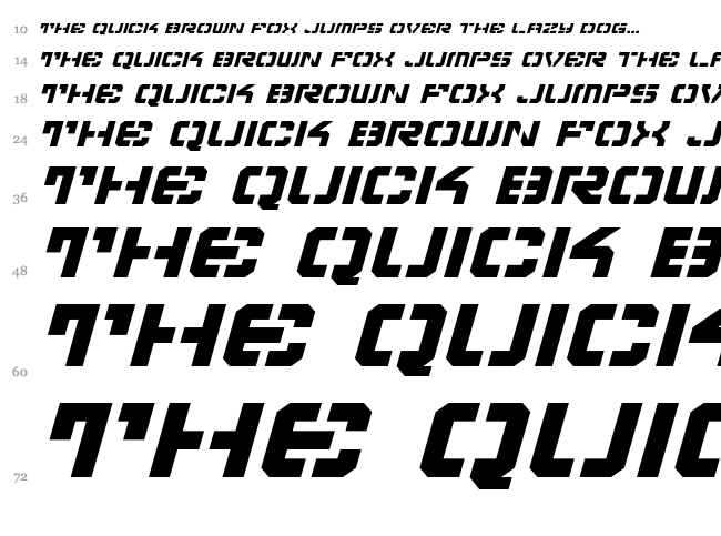 Vyper font waterfall