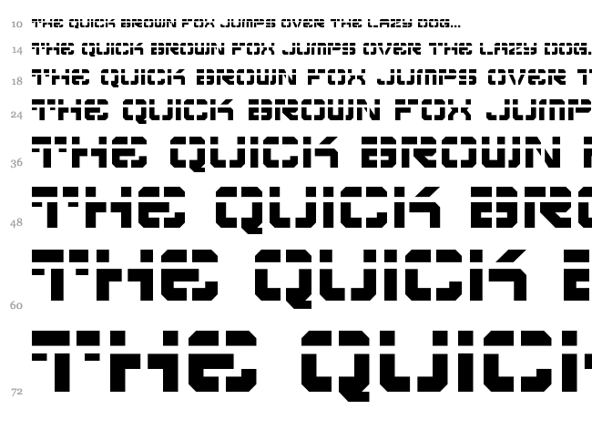 Vyper font waterfall