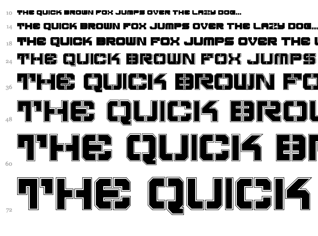Vyper font waterfall