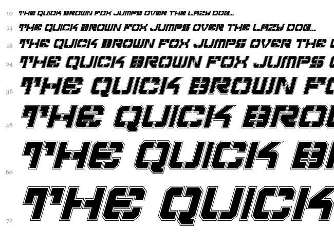 Vyper font waterfall