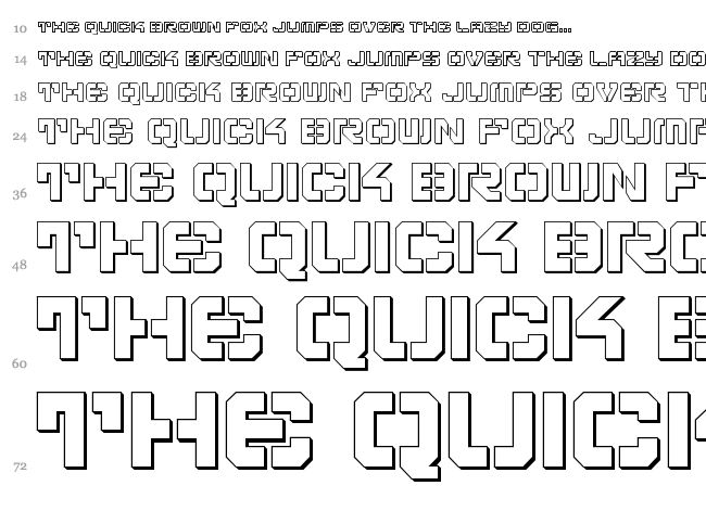 Vyper font waterfall