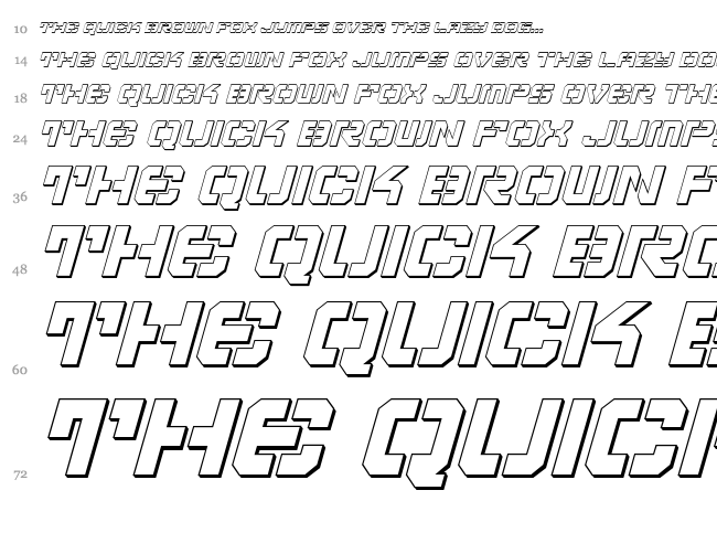 Vyper font waterfall
