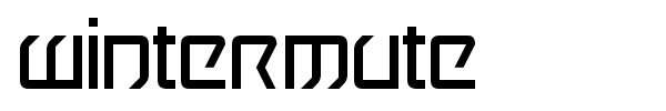 Wintermute font