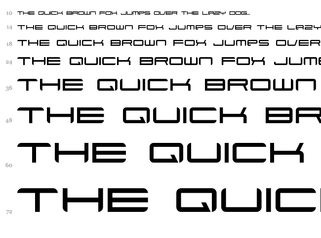 Xenotron font waterfall
