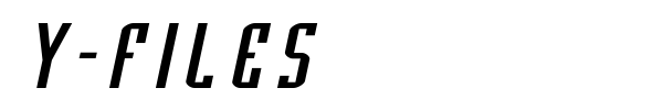 Y-Files font