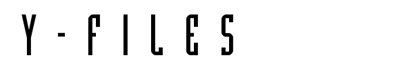 Y-Files font preview