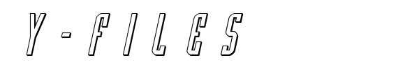 Y-Files font preview