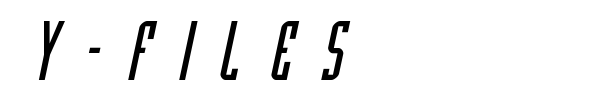 Y-Files font preview
