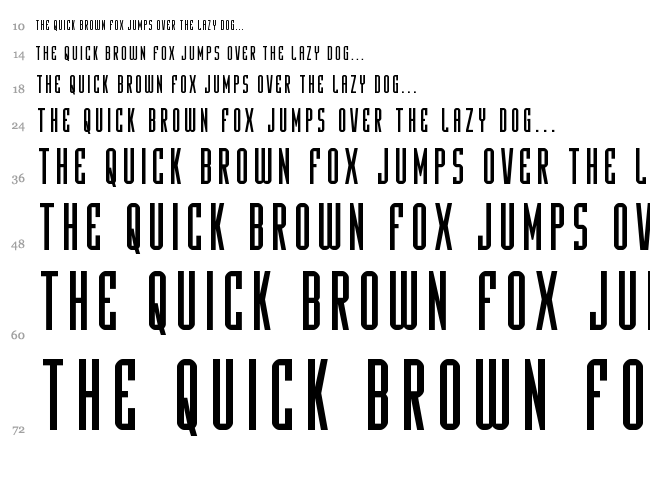 Y-Files font waterfall