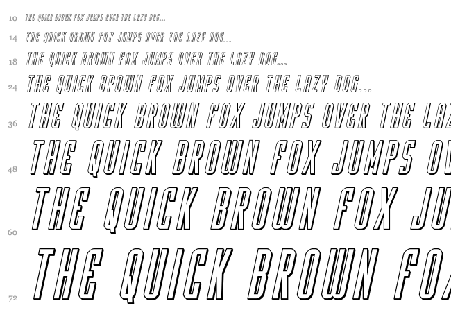 Y-Files font waterfall