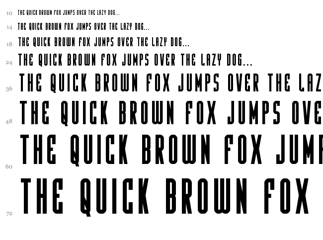 Y-Files font waterfall