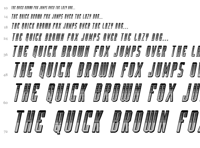 Y-Files font waterfall