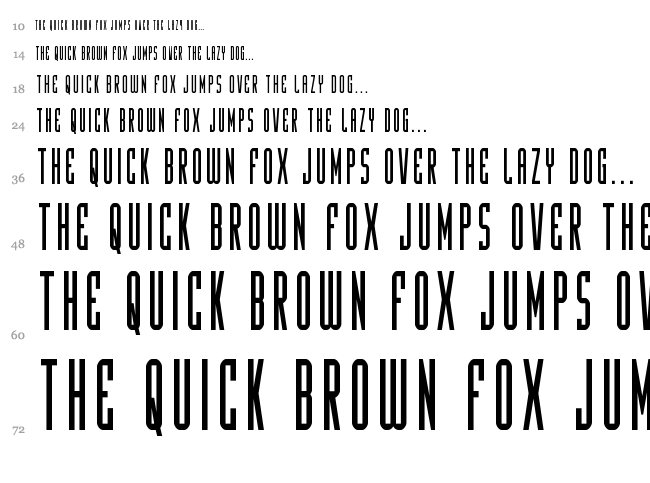 Y-Files font waterfall