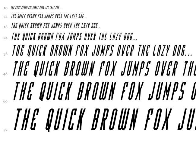 Y-Files font waterfall