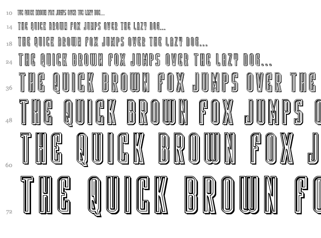 Y-Files font waterfall