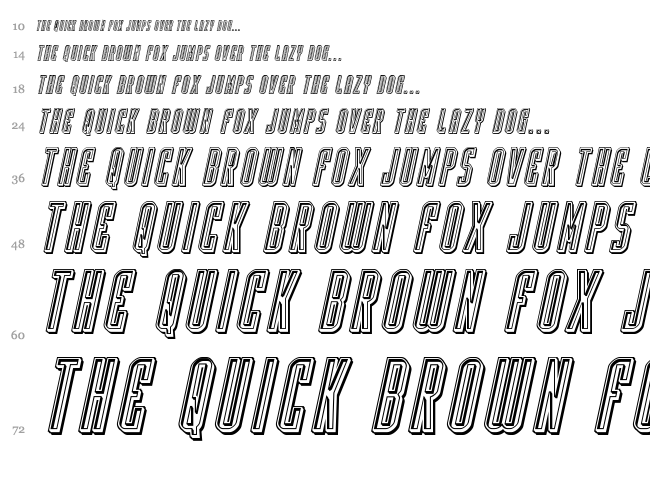 Y-Files font waterfall