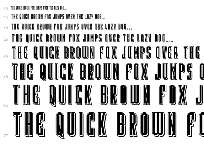 Y-Files font waterfall