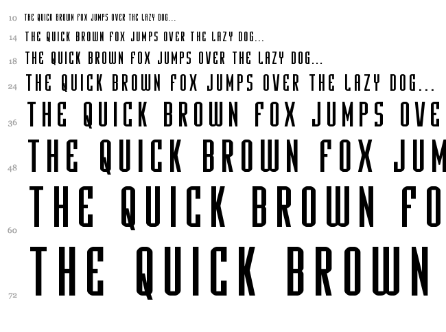 Y-Files font waterfall