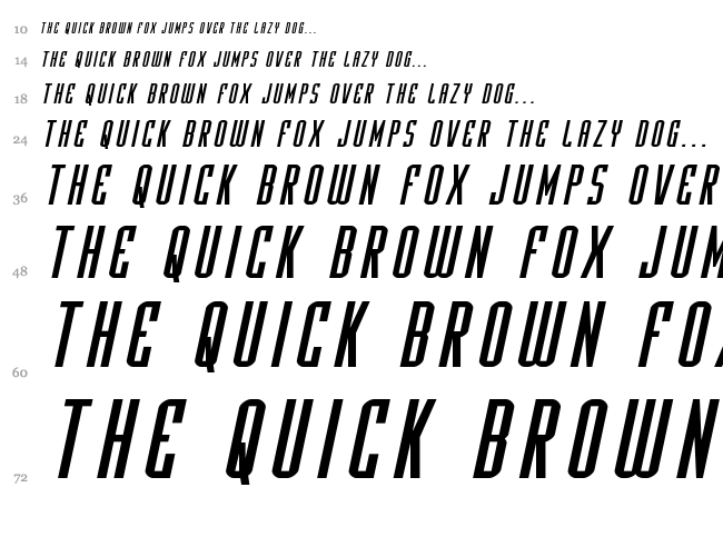 Y-Files font waterfall