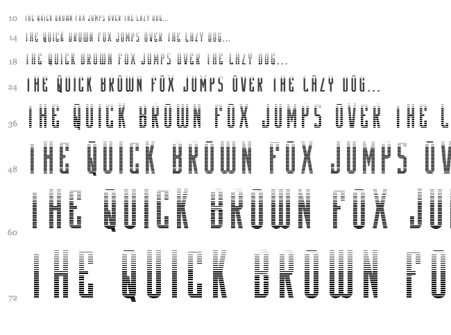 Y-Files font waterfall