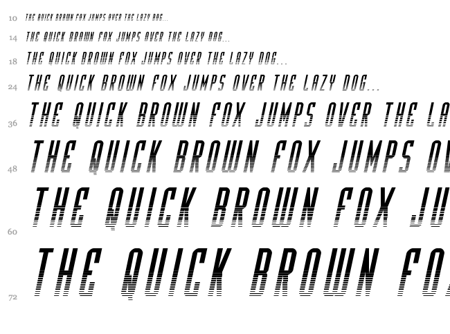 Y-Files font waterfall