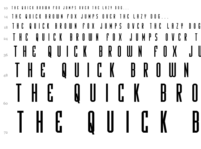 Y-Files font waterfall