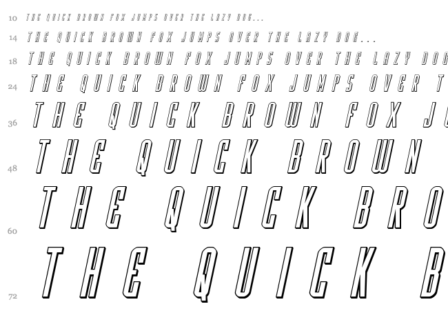 Y-Files font waterfall