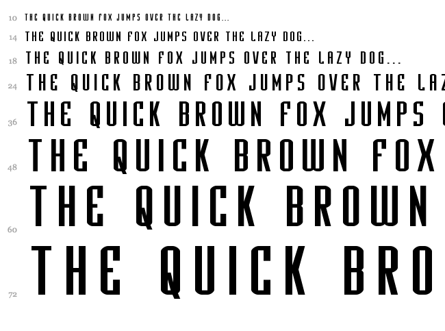 Y-Files font waterfall
