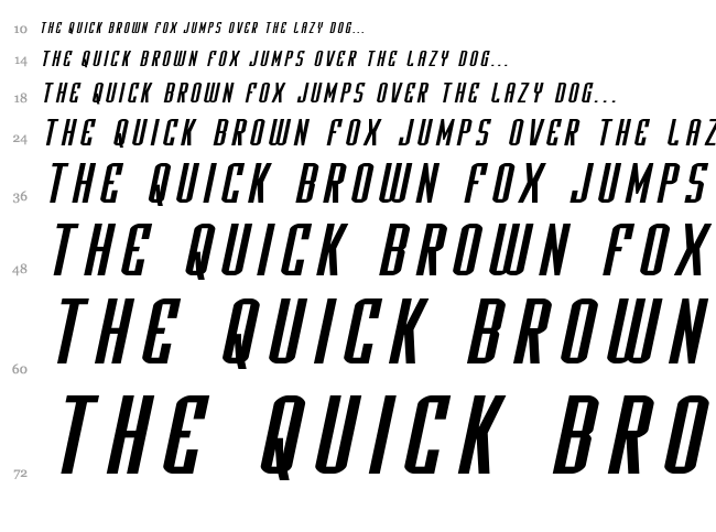 Y-Files font waterfall