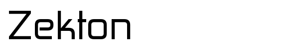 Zekton font