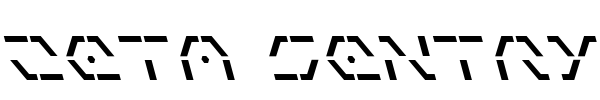 Zeta Sentry font