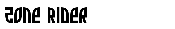 Zone Rider font preview